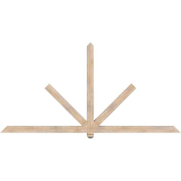 Ekena Millwork Kennewick Smooth Timber Gable Bracket, Douglas Fir, 96"W x 48"H x 3 1/2"D x 3 1/2"F, 12/12 Pitch GBW096X48X0404KEN00SDF - main